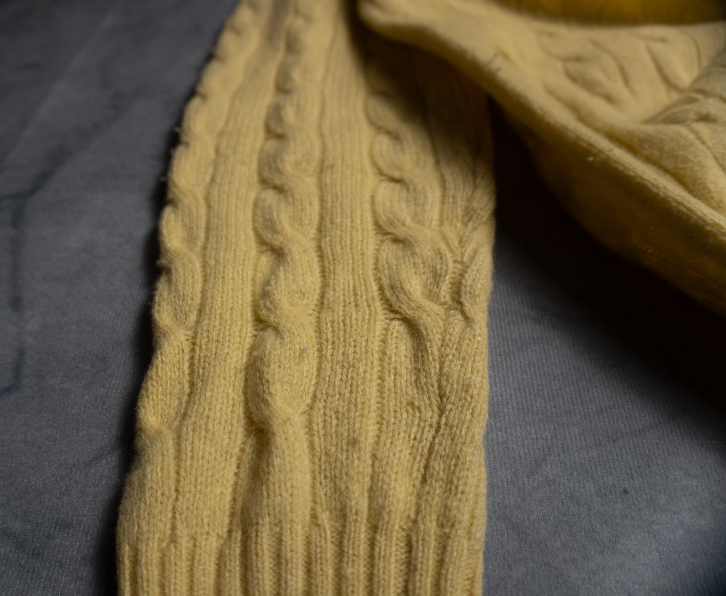 Polo Ralph Lauren Cable Knit Sweater – Pastel Yellow Vibes (L)